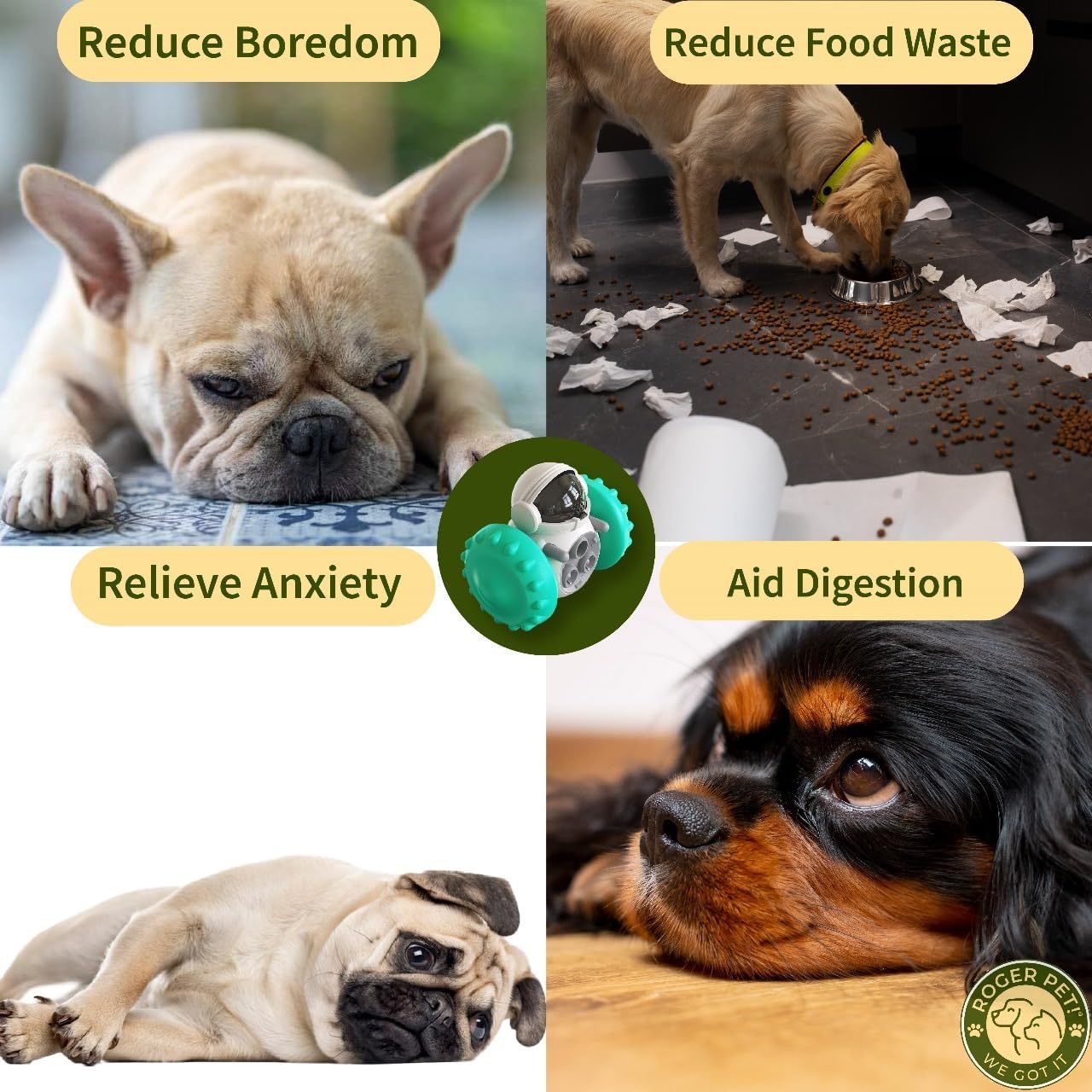 Dog Treat Toy For Small Dogs Food Dispenser Toy Interactive Dog Toy Cat Slow Feeder Toy Treat Dispenser For Dog IQ Training Durable And Suitable For Dogs And Cats