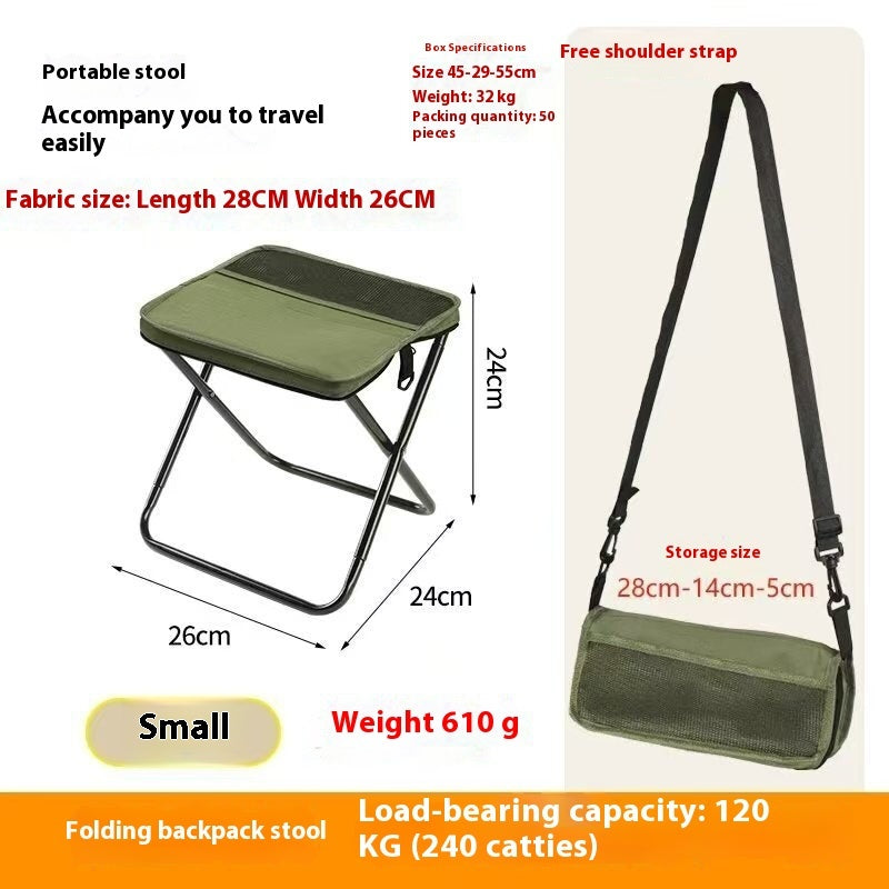 Outdoor Backpack Handbag Folding Chair Leisure Portable Pocket
