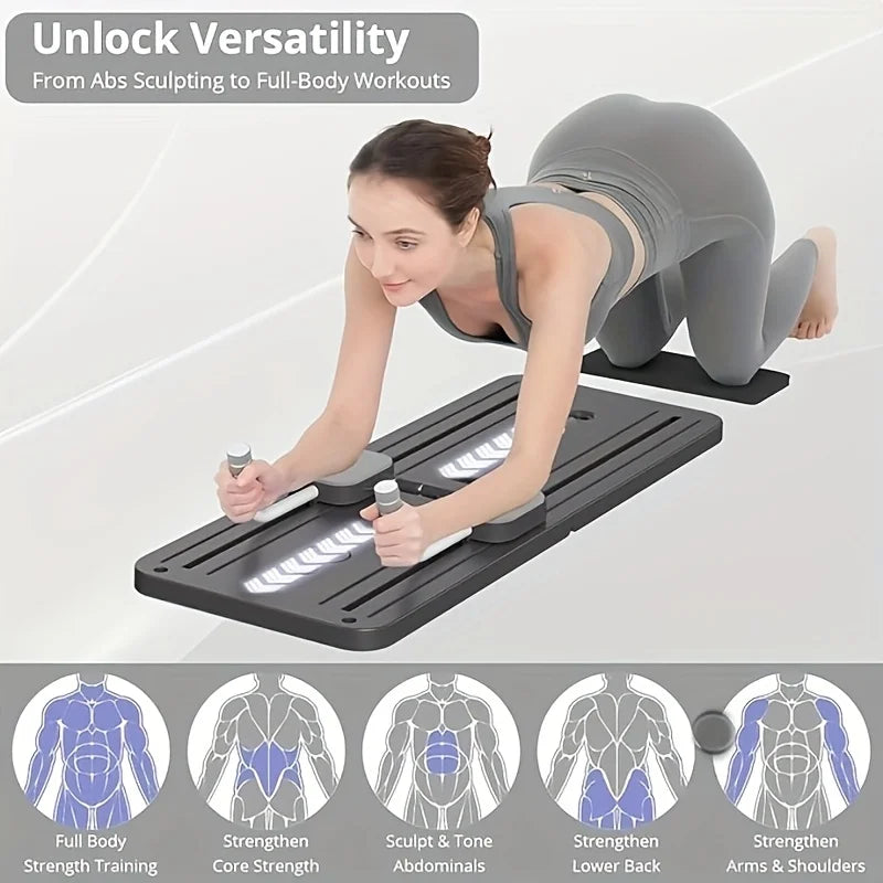 Abdominal Exercise Board Fitness Board Leg & Arm Toner Multifunctional Pilates Reformer Set Fitness Equipment for Home