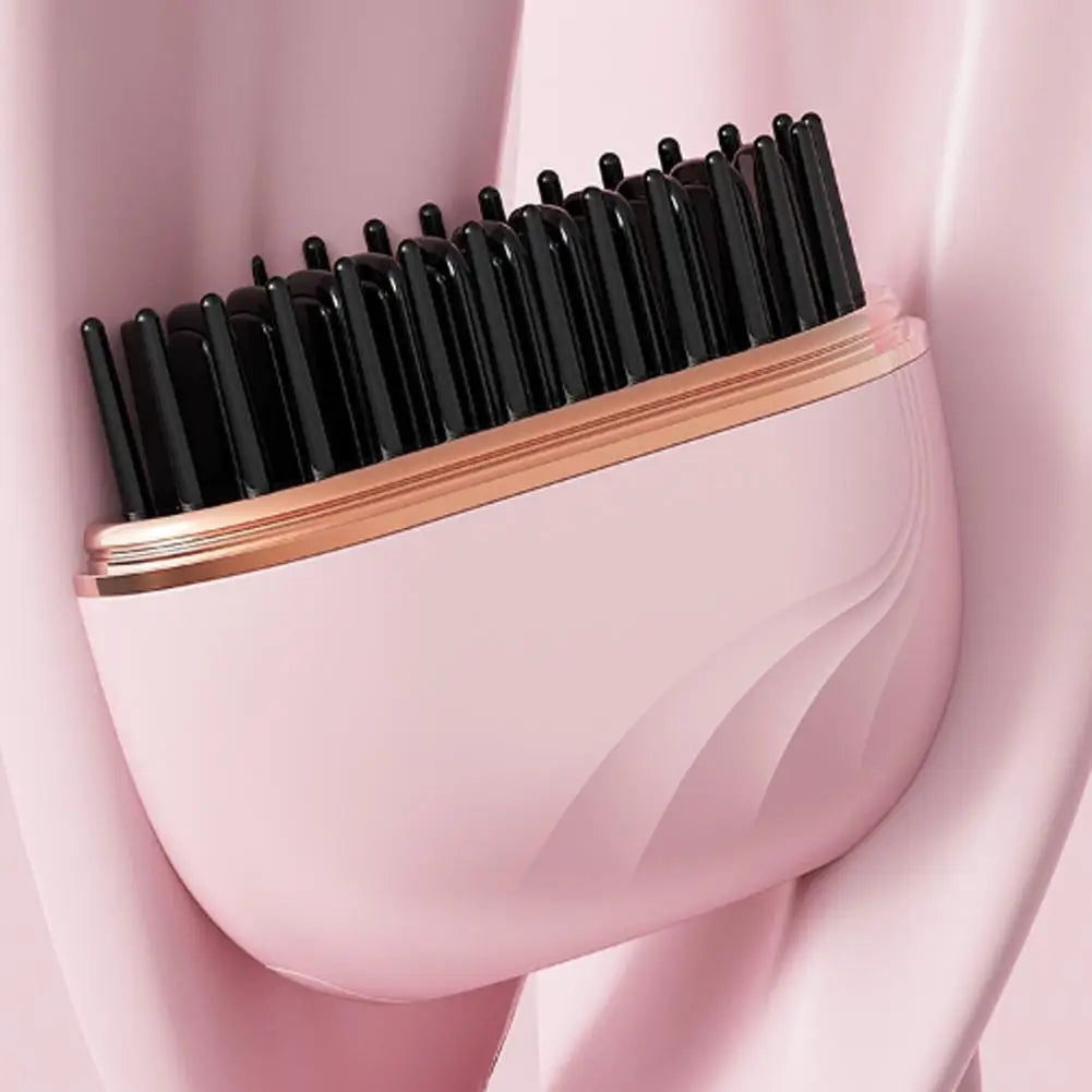 Portable anion Hair Straightening Comb Wireless Charging Hairdressing Tool No Damage Hair Styling Comb Hair Styling Tool