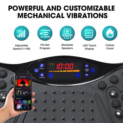 Fat Shaking Machine Bluetooth Vibration Plate Exercise Machine Vibration Plate for Weight Loss Whole Body Vibration Machine