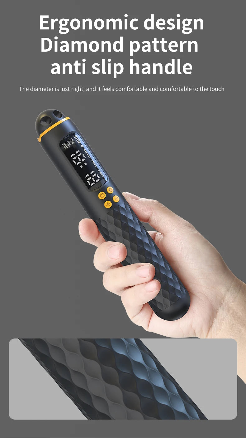 New Rechargeable USB Electronic Technology Jump Rope Wire Rope Adjustable Jump Rope Trainer Digital Wireless Calorie Counter