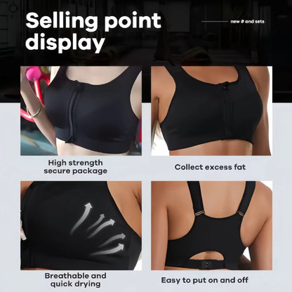 Yoga Fitness Sports Bra, Deep U Shaped Chest, Back Support Sports Shock Absorbing Bra, Breathable and Quick Drying Women's Bra