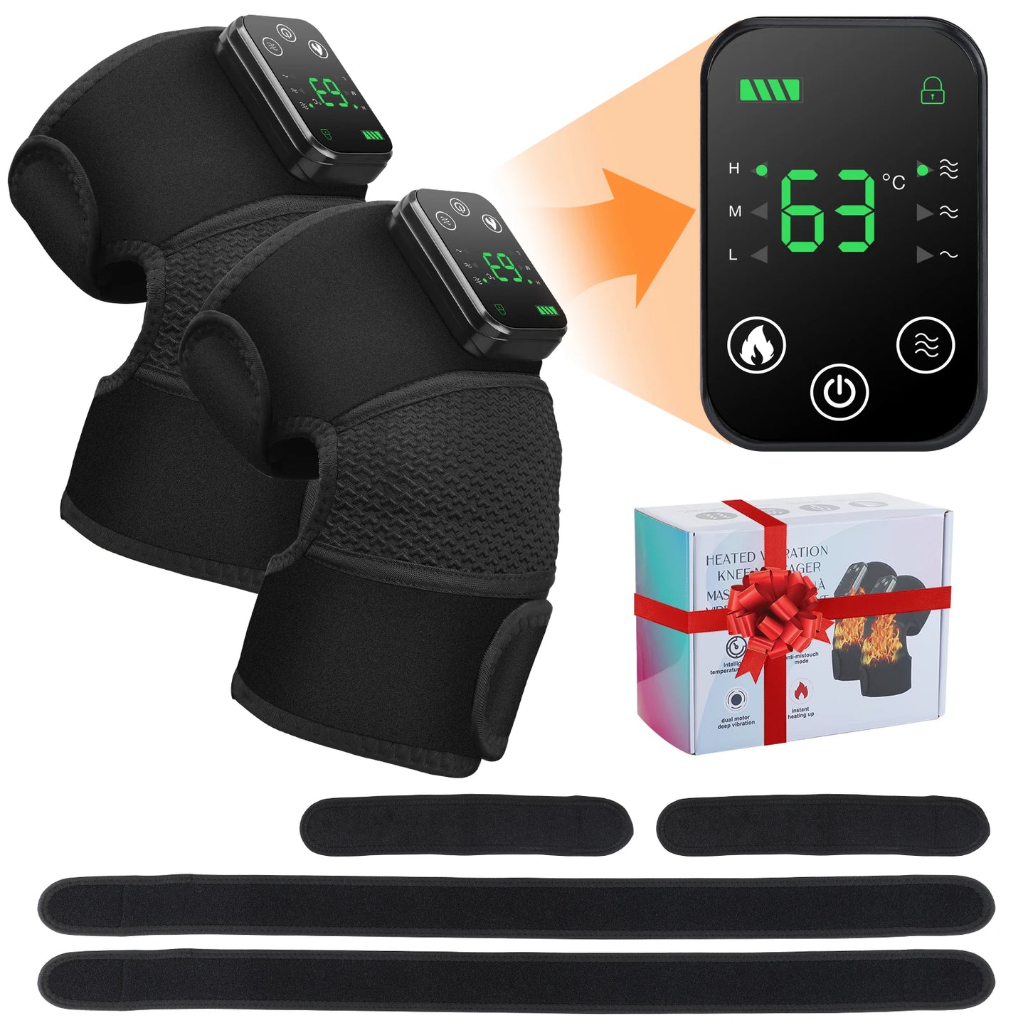 Electric Heating Shoulder Massager Vibration Massage Shoulder Brace Support Belt Elbow Neck Knee Massager Warm Heating Pad