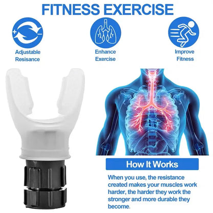 1pcs Breathing Exercise For Lungs Portable Breath Fitness Exerciser Device Endurance Workout With Adjustable Resistances