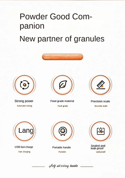 Electric Blender Cup Portable Blender Cup Milk Powder Protein Powder Blender Automatic Shaker Cup Home Travel Outdoor Sports Gym