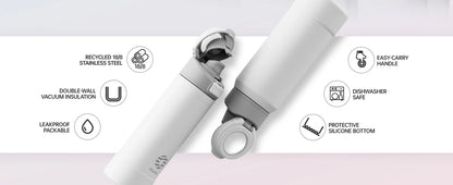 FEIJIAN Magnetic Thermos Stainless Steel Sports Water Bottle with Magnetic Phone Holder Bouncing cover Insulation Cup