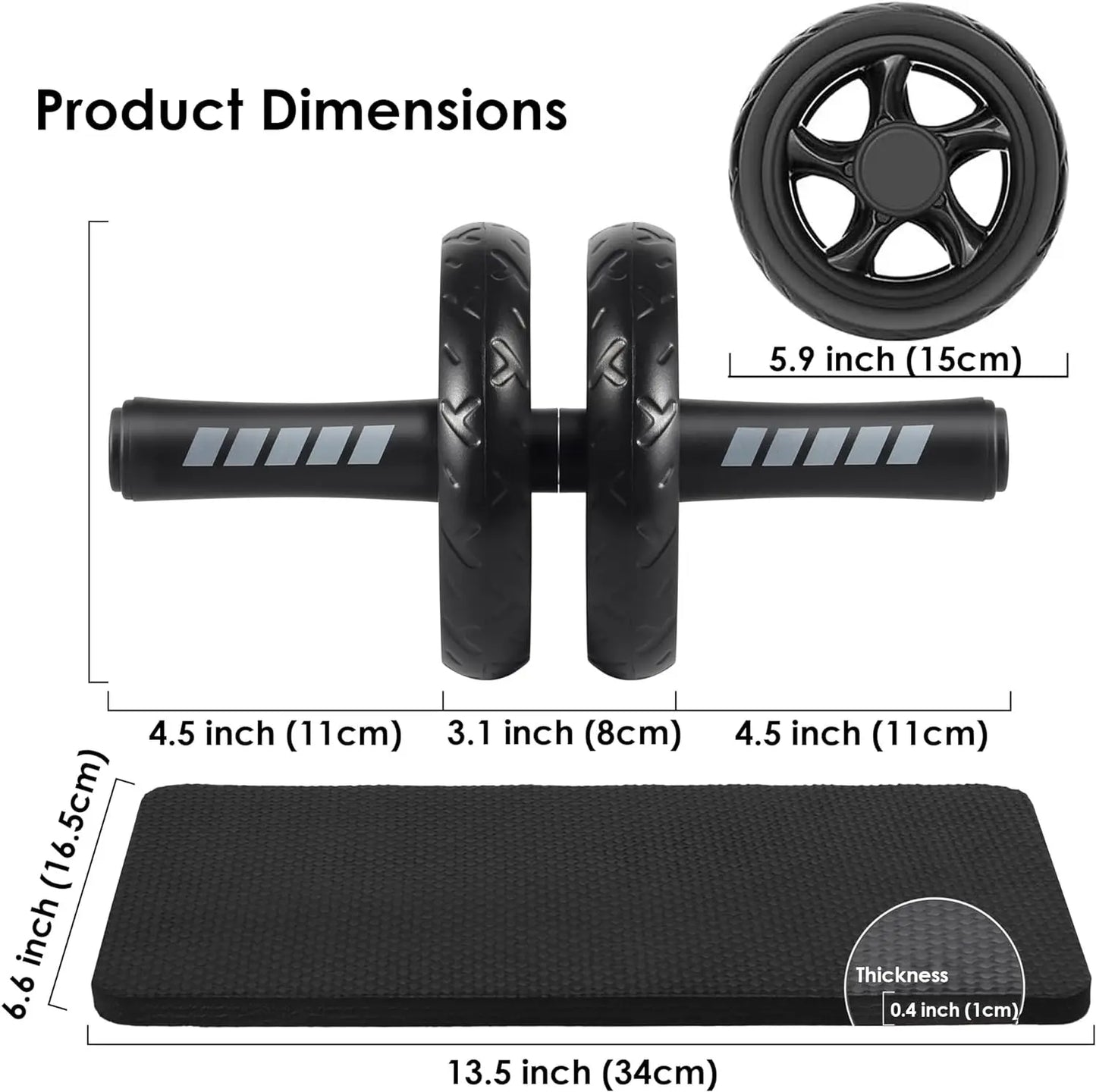Ab Roller for Abdominal Exercise Machine, Abs Workout Equipment, Core Strengthening Trainer Fitness Belly Training, Entrainement