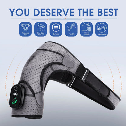 Electric Heating Shoulder Massager Vibration Massage Shoulder Brace Support Belt Elbow Neck Knee Massager Warm Heating Pad