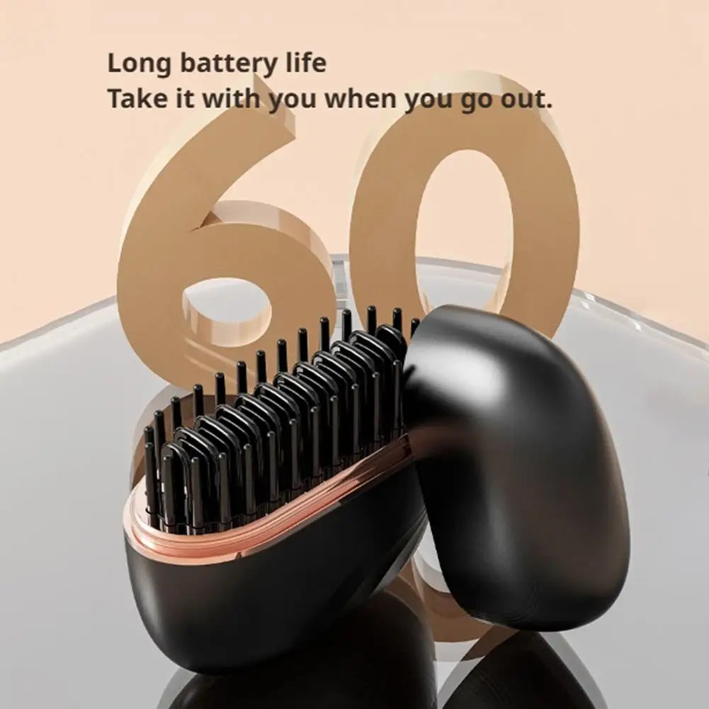 Portable anion Hair Straightening Comb Wireless Charging Hairdressing Tool No Damage Hair Styling Comb Hair Styling Tool