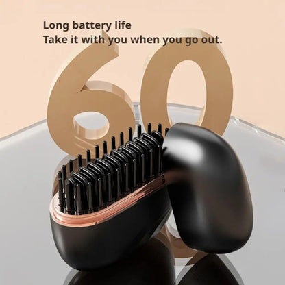 Portable anion Hair Straightening Comb Wireless Charging Hairdressing Tool No Damage Hair Styling Comb Hair Styling Tool
