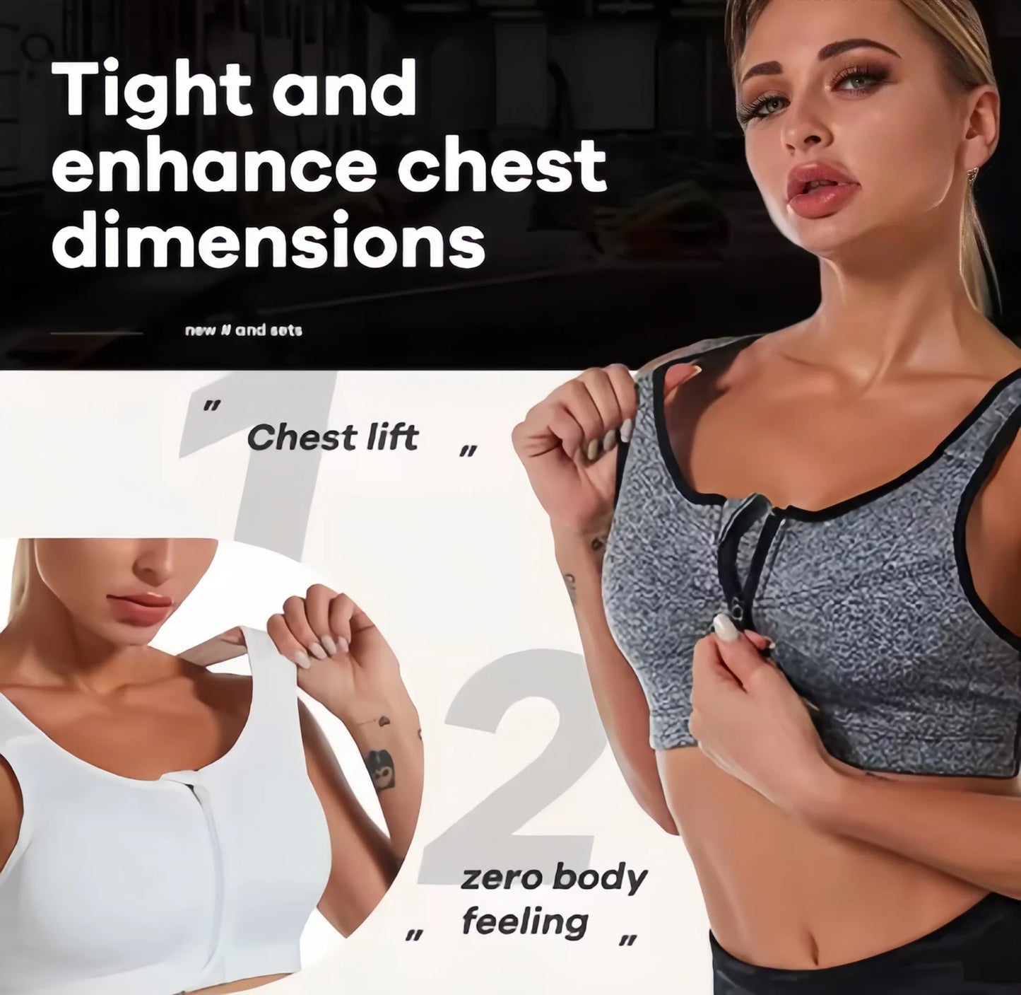 Yoga Fitness Sports Bra, Deep U Shaped Chest, Back Support Sports Shock Absorbing Bra, Breathable and Quick Drying Women's Bra