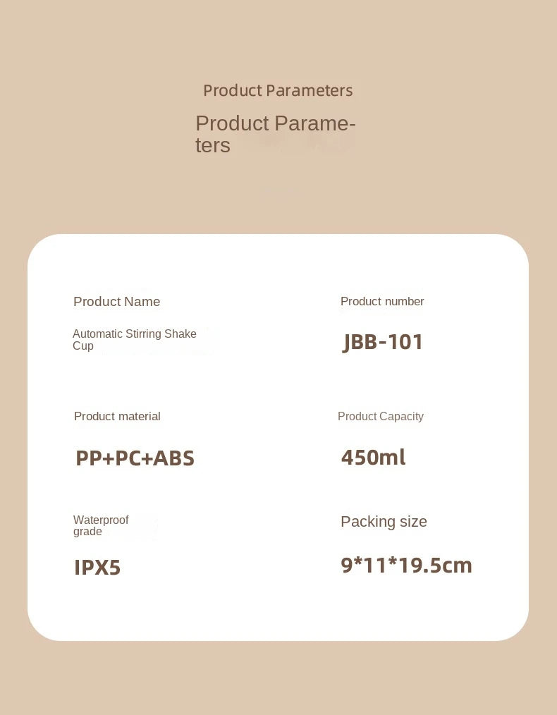 Electric Blender Cup Portable Blender Cup Milk Powder Protein Powder Blender Automatic Shaker Cup Home Travel Outdoor Sports Gym