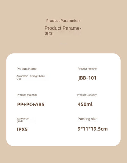 Electric Blender Cup Portable Blender Cup Milk Powder Protein Powder Blender Automatic Shaker Cup Home Travel Outdoor Sports Gym