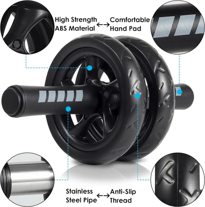 Ab Roller for Abdominal Exercise Machine, Abs Workout Equipment, Core Strengthening Trainer Fitness Belly Training, Entrainement