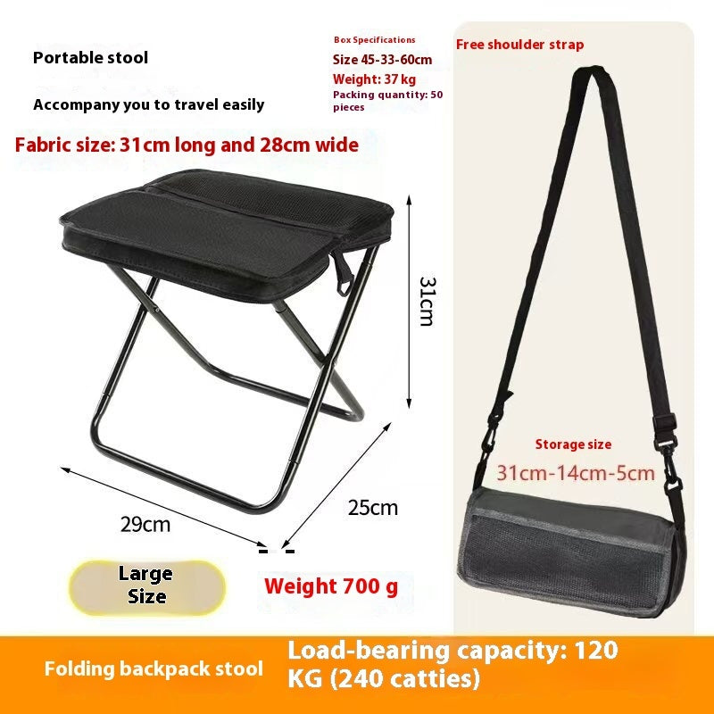 Outdoor Backpack Handbag Folding Chair Leisure Portable Pocket