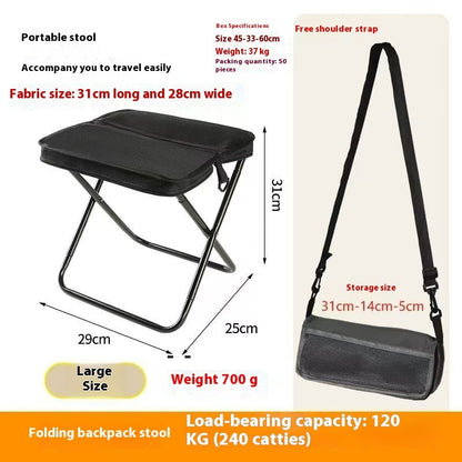 Outdoor Backpack Handbag Folding Chair Leisure Portable Pocket