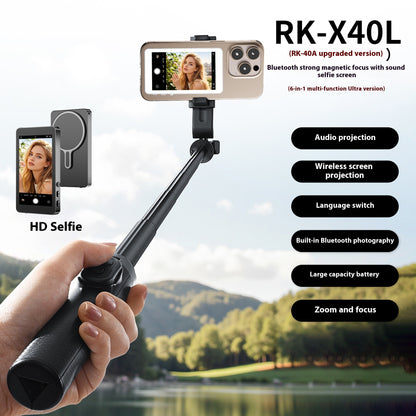 Mobile Phone Magnetic Screen Doubling Device For Live Selfie